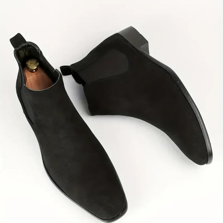 Men's Black Leather Chelsea Boots