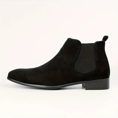 Men's Black Leather Chelsea Boots