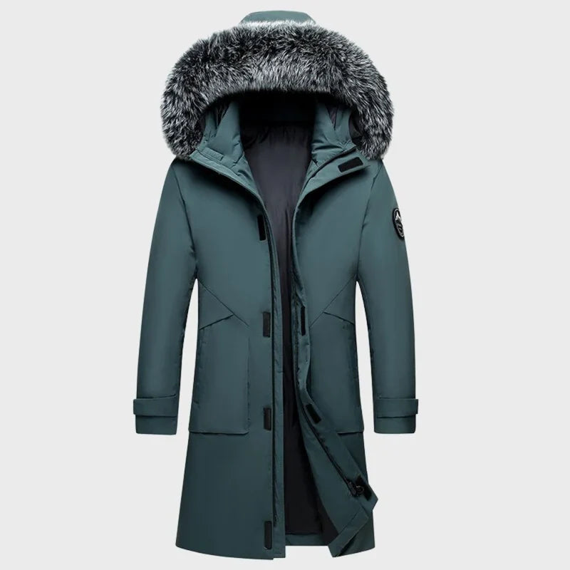 Men's Windproof Fur-Lined Winter Coat