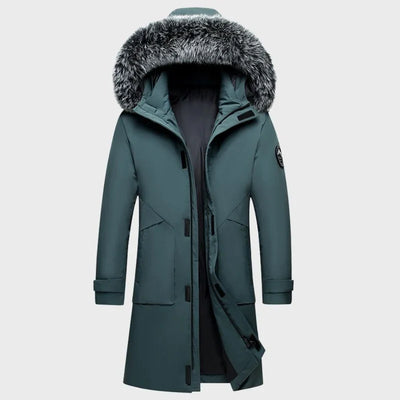 Men's Windproof Fur-Lined Winter Coat