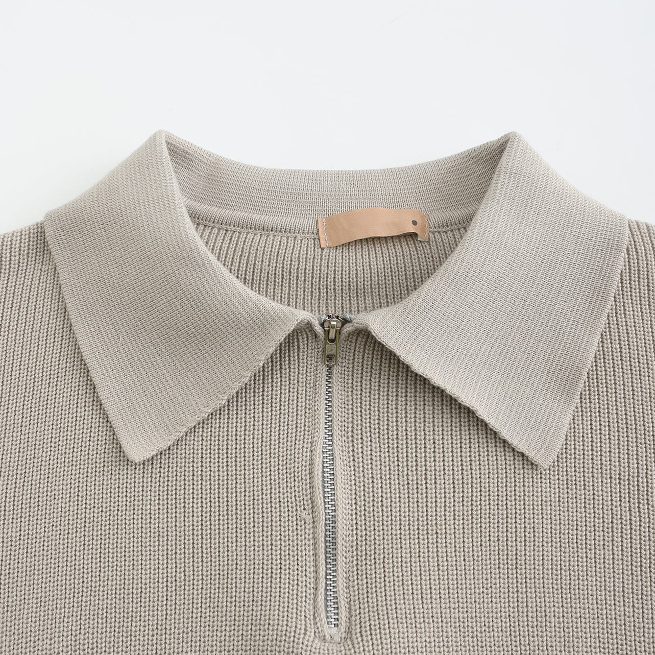Men's Knitted Half Zip Polo Sweater