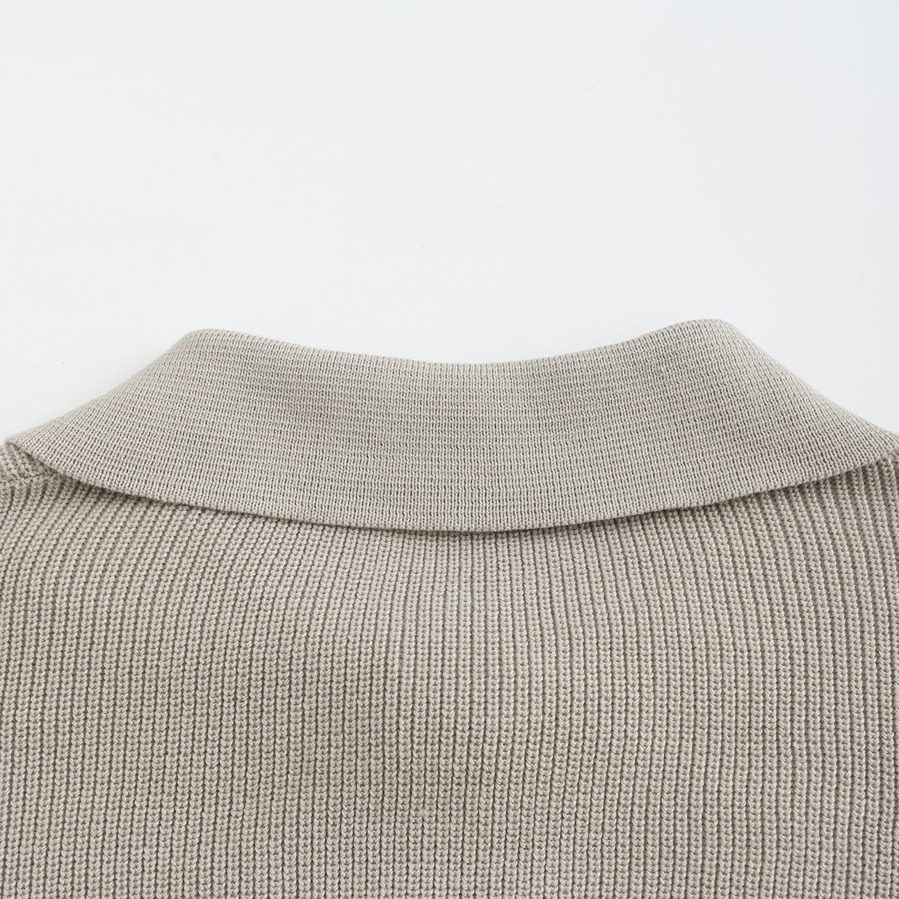 Men's Knitted Half Zip Polo Sweater