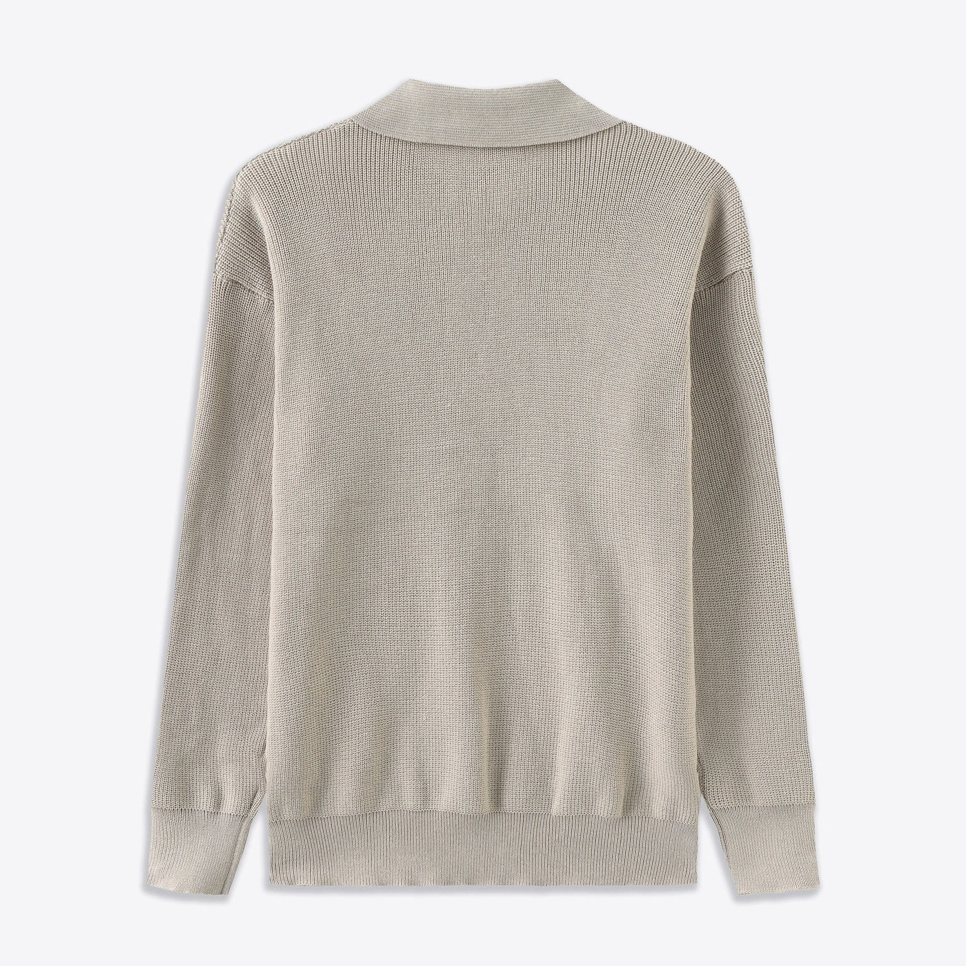 Men's Knitted Half Zip Polo Sweater