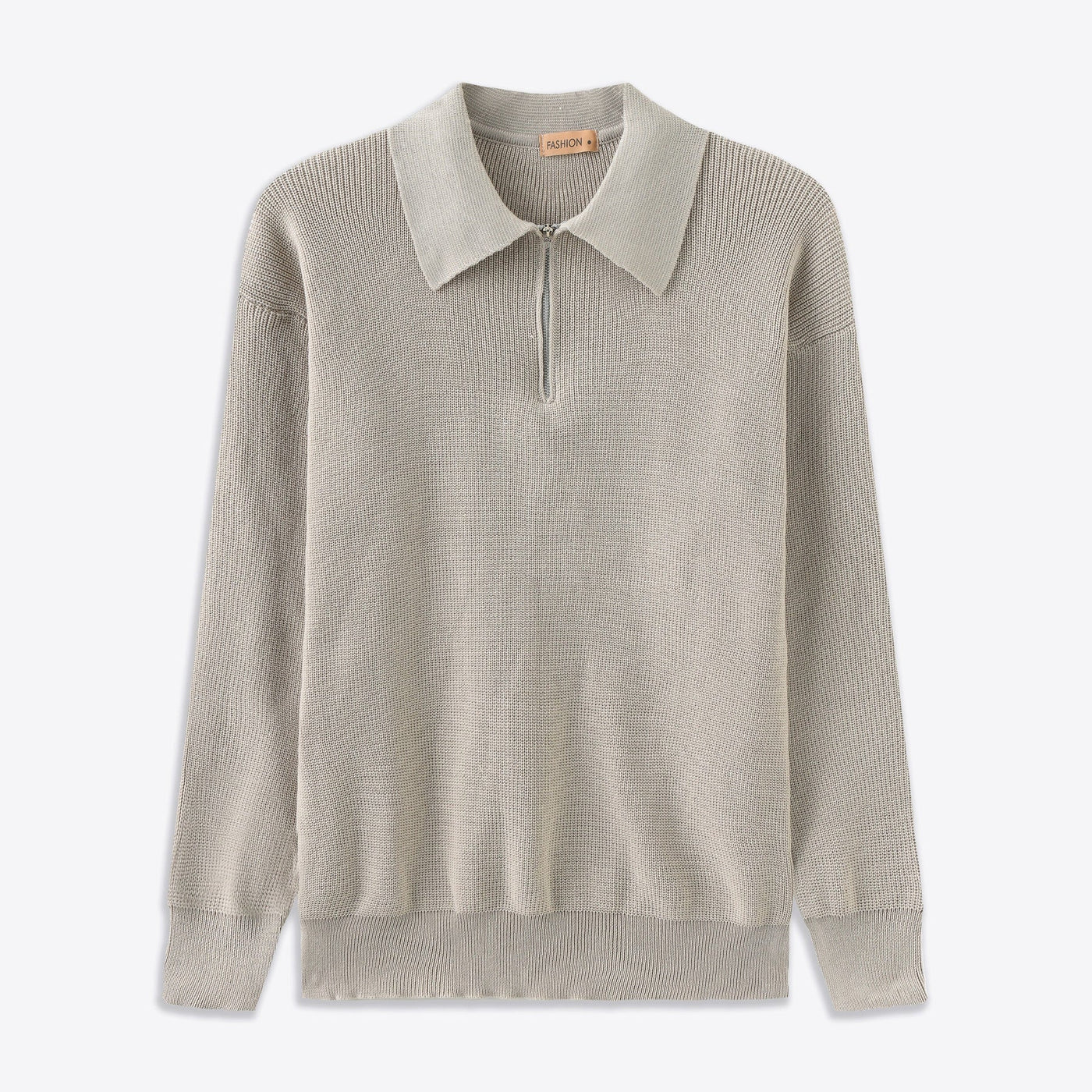 Men's Knitted Half Zip Polo Sweater